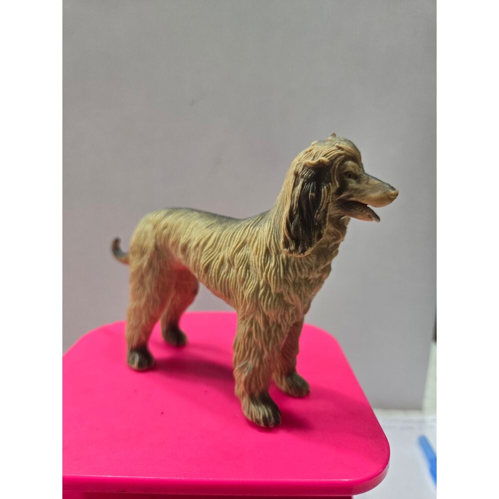 Vintage 1974 Imperial Toy Corps Afghan Hound Dog Figure Hong Kong" x 6"